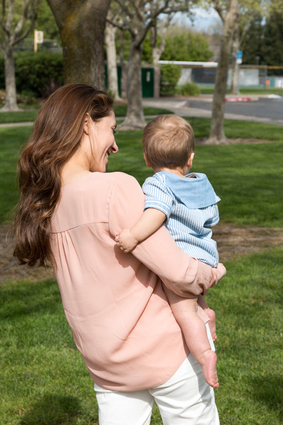 Mother and Son in Park - Photo, image