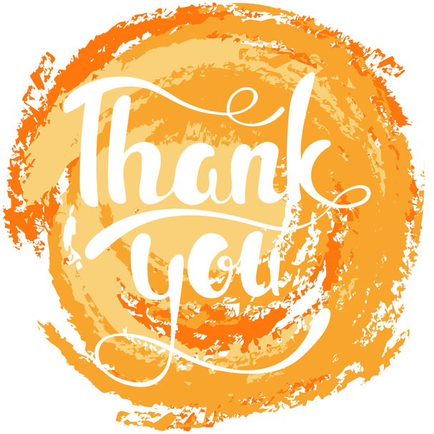 Thank you lettering. Hand written Thank you poster. Modern hand  - Vettoriali, immagini