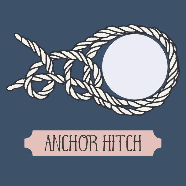 Single illustration of nautical knot. - Vector, Image