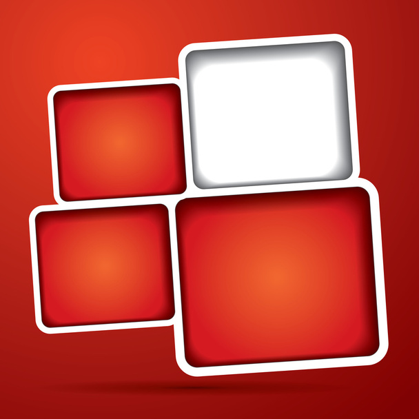 Abstract red background with boxes for text - Vettoriali, immagini
