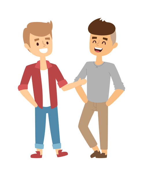 Two friends vector illustration. - Vector, Image