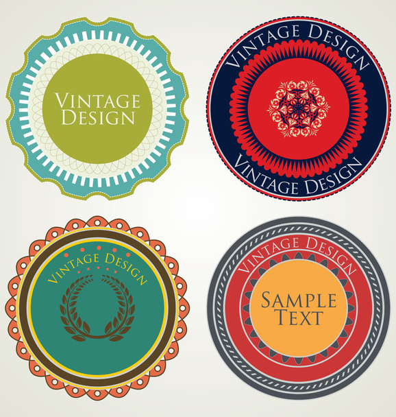 Vintage stickers and labels - Vektori, kuva