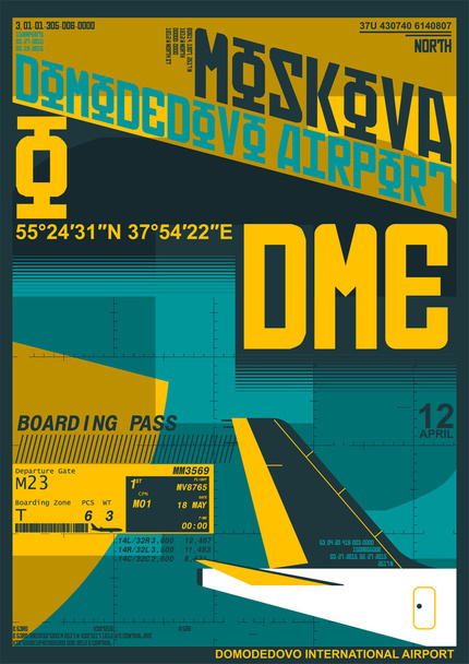 Moskova'da Havaalanı Kalkış ve Varış tabelası, Stok Vektör İllüstrasyon: T-Shirt Tasarım / Baskı Tasarım / Uluslararası Havaalanı - Vektör, Görsel