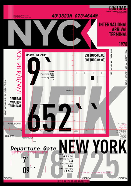 New York'ta Havaalanı Kalkış ve Varış tabelası, Stok Vektör İllüstrasyon: T-Shirt Tasarım / Baskı Tasarım / Uluslararası Havaalanı - Vektör, Görsel