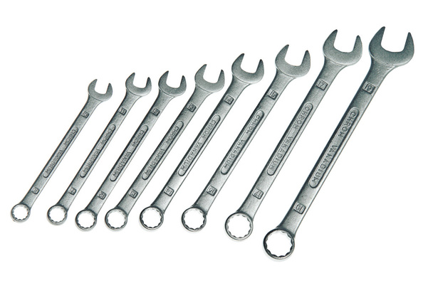 Eight different sizes chrome vanadium wrenches - Photo, Image