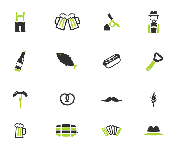 Oktoberfest simply icons - Vector, Image