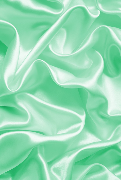 Smooth elegant green silk or satin texture as background - Fotoğraf, Görsel