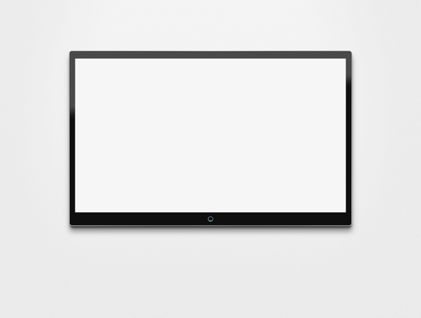 TV de pantalla plana en blanco con ruta de recorte
 - Foto, imagen