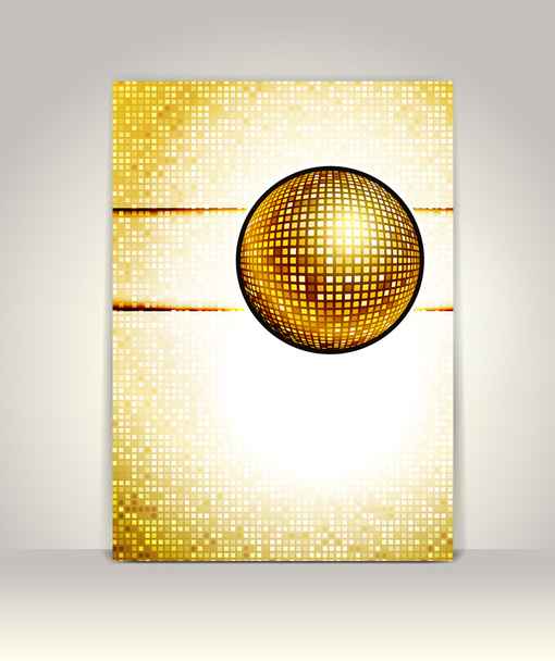 zakelijke brochure ontwerpsjabloon, partij achtergrond met gloeiende - Vector, afbeelding