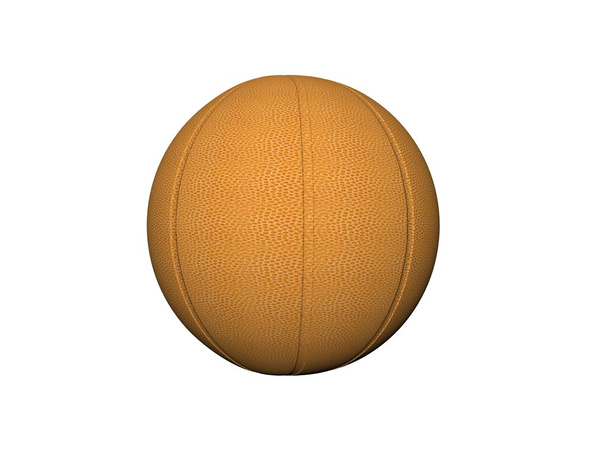 een basketbal oranje - 3d render - Foto, afbeelding