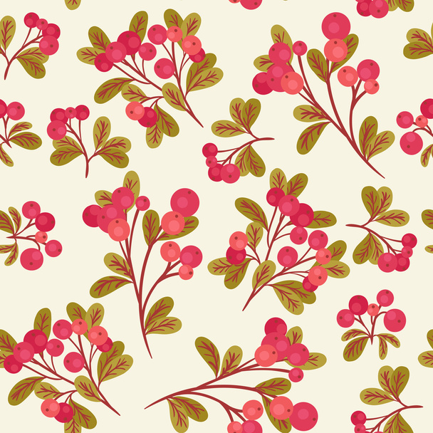 Cranberry seamless pattern - Vektor, Bild