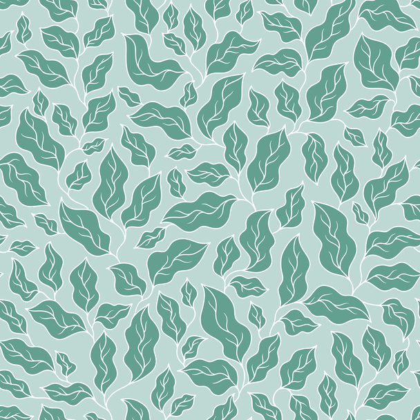 Beautiful spring leaves seamless pattern - Вектор,изображение