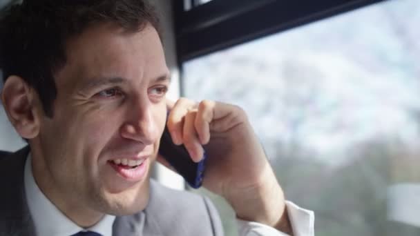 businessman making mobile phone call - Video