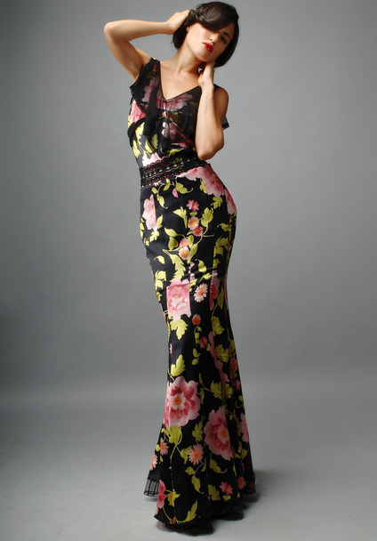 mujer elegante en vestido de moda de lujo
 - Foto, imagen