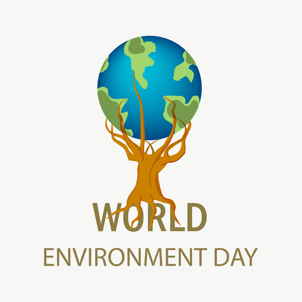 World Environment Day. concept for save the trees. - Вектор,изображение