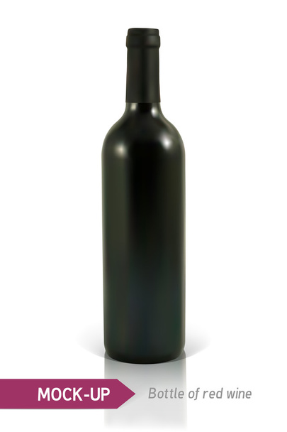 egy üveg vörösbor - Vektor, kép