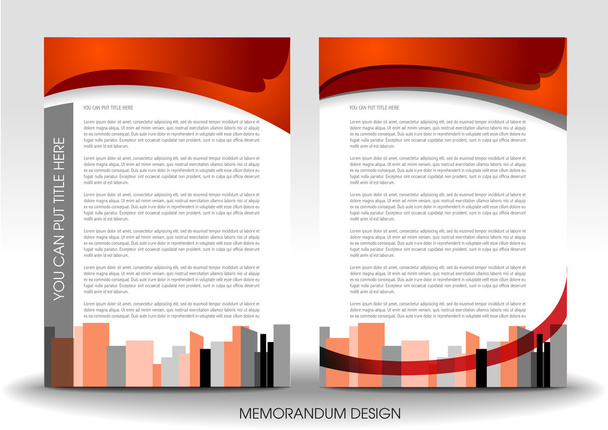 memorandum ontwerp - Vector, afbeelding