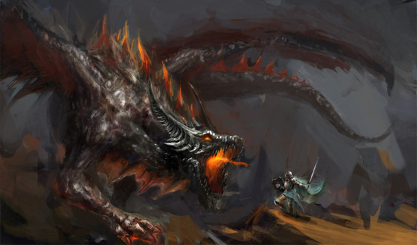 Dövüş dragon knight - Fotoğraf, Görsel