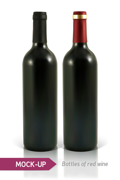 garrafa de vinho tinto - Vetor, Imagem