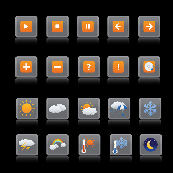 Media and weather box - Vector, Image