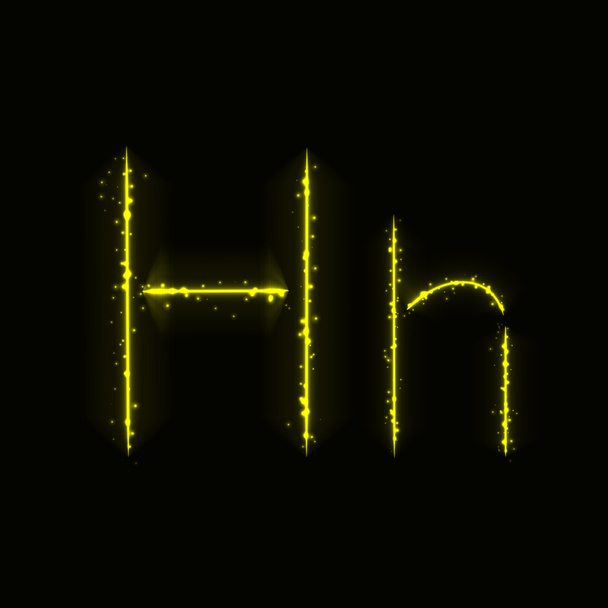 Alphabet Buchstaben von Lichtern - Vektor, Bild