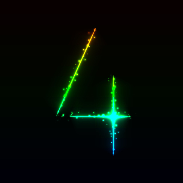 Nummer symbool van lichten - Vector, afbeelding