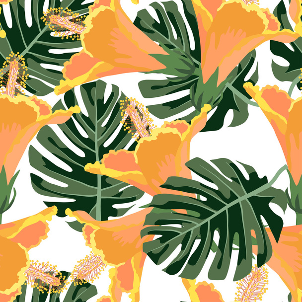 Tropisches nahtloses Muster - Vektor, Bild