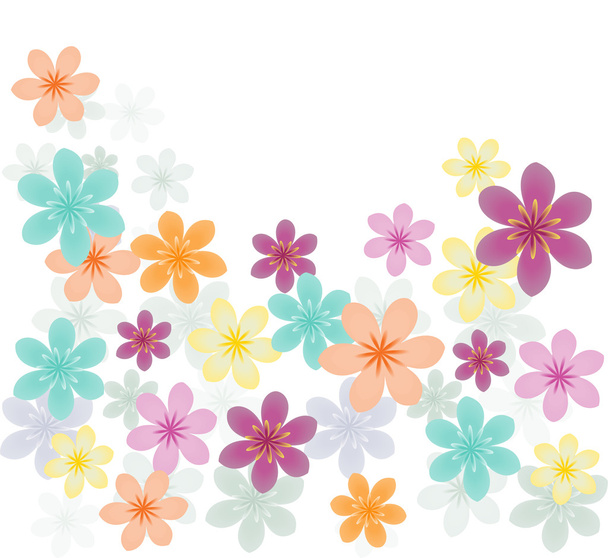 Multicolored flowers - Vektori, kuva