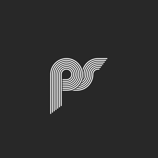 Logo delle iniziali monogram ps
  - Vettoriali, immagini