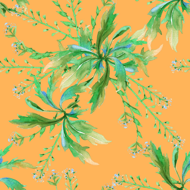 background watercolor wildflowers. seamless pattern. - 写真・画像