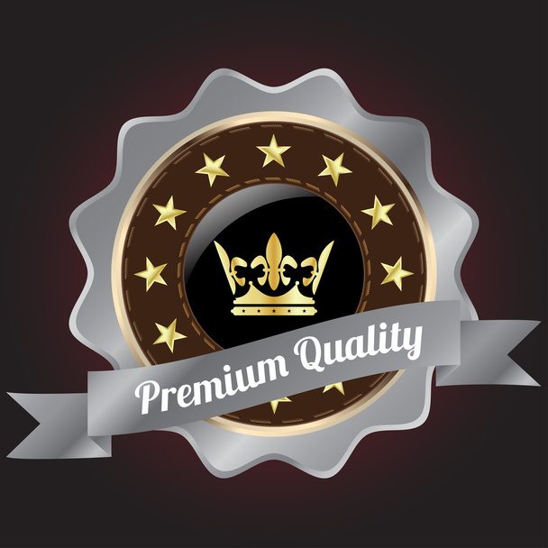 Altın premium kalite rozeti - Vektör, Görsel