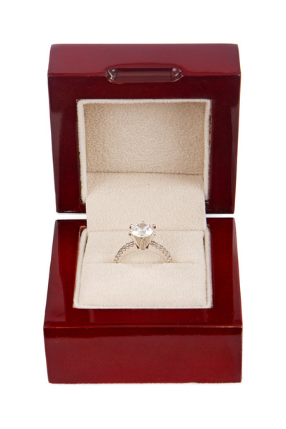 Engagement Ring in Red Box - Photo, Image