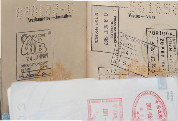 Sellos de pasaporte - Foto, imagen