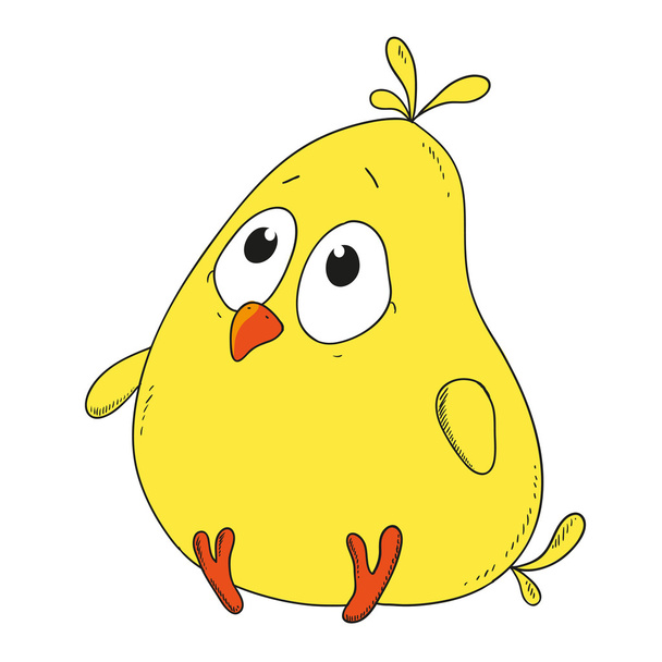 Cartoon character chicken. - Wektor, obraz