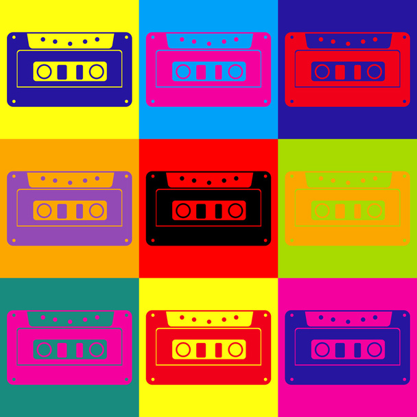 Піктограма касети, знак звукової стрічки
 - Вектор, зображення
