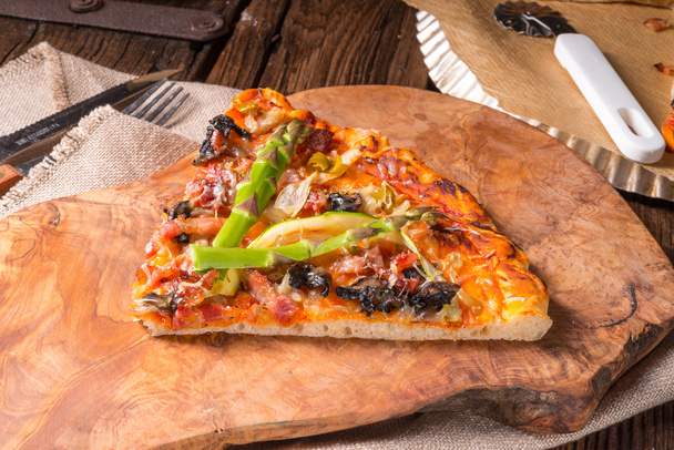 green asparagus pizza - Photo, Image