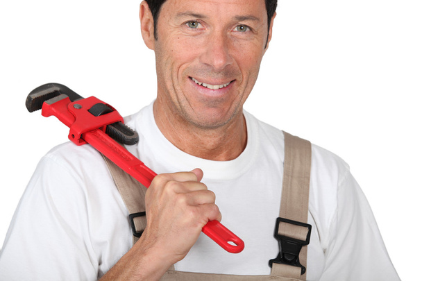 Man with a tool - Foto, Imagen