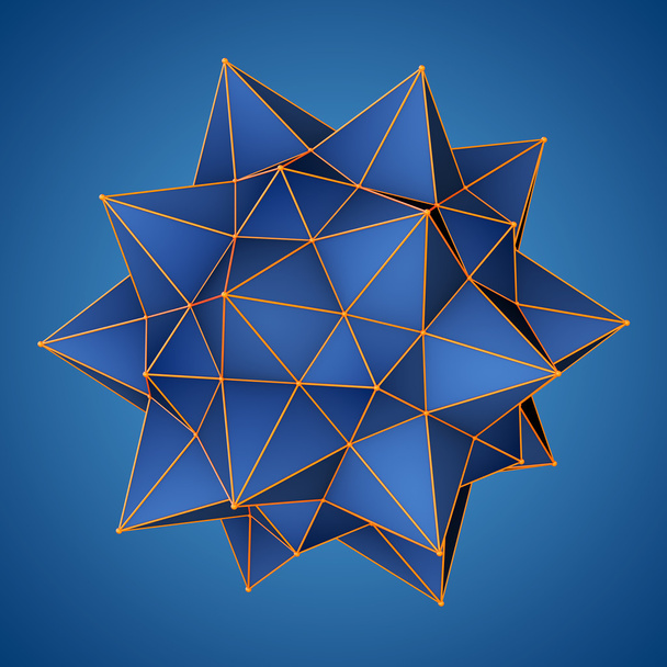 Abstract icosahedron shape - Foto, afbeelding