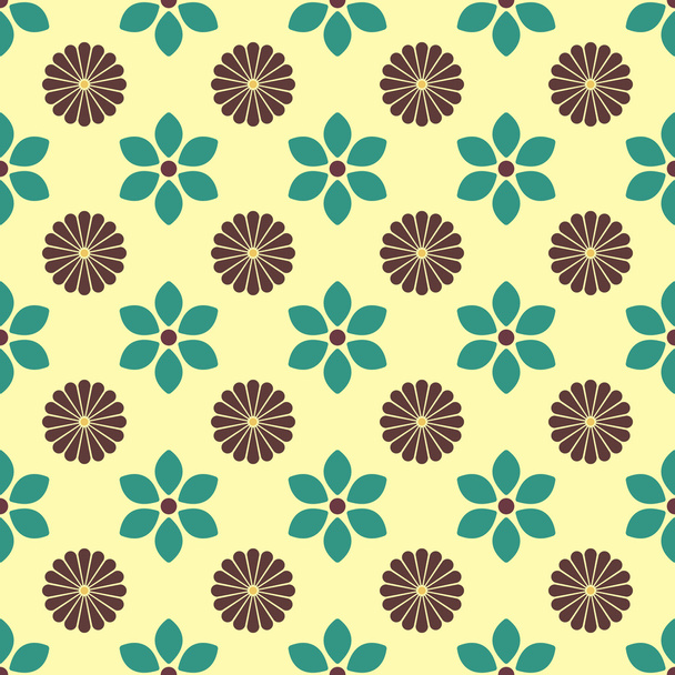 Floral seamless background, vector illustration. - Vector, afbeelding