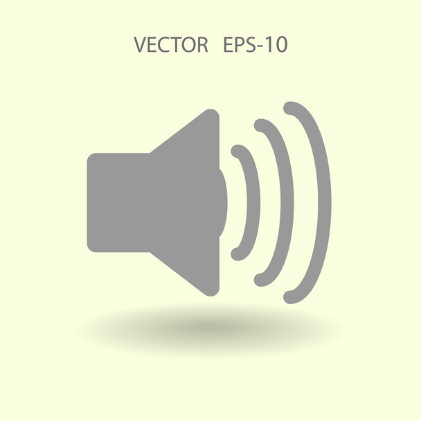 Flat icon of speaker - Vector, imagen