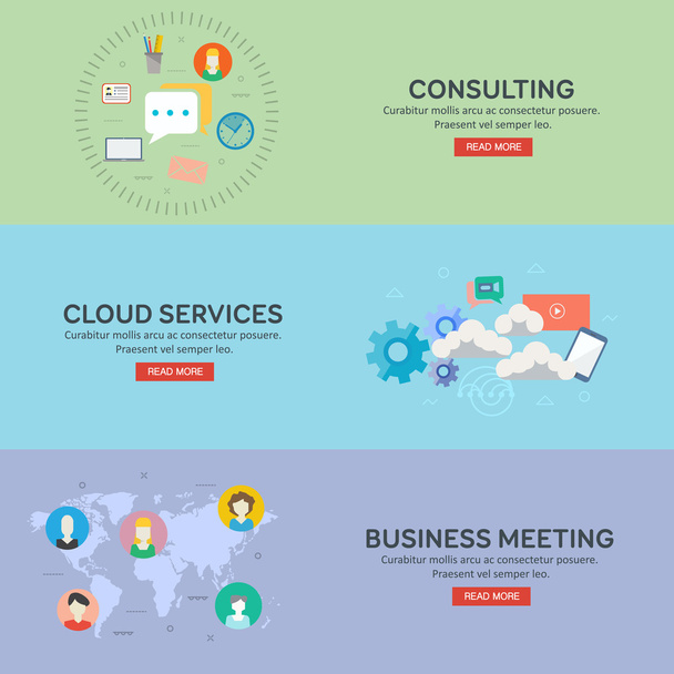 Flat design concepts for business. - Vector, Image