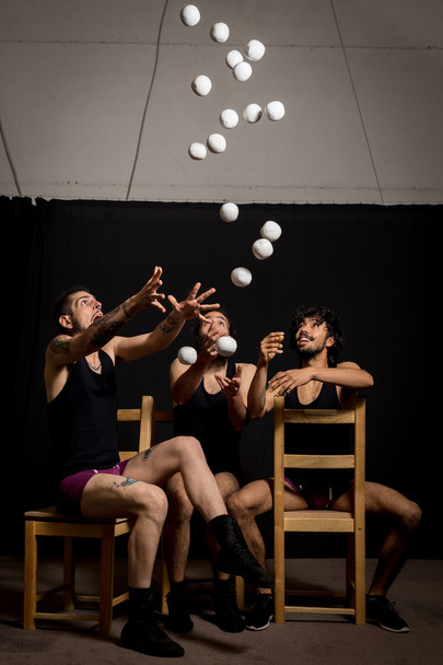 Comedy show by circus jugglers - Photo, Image