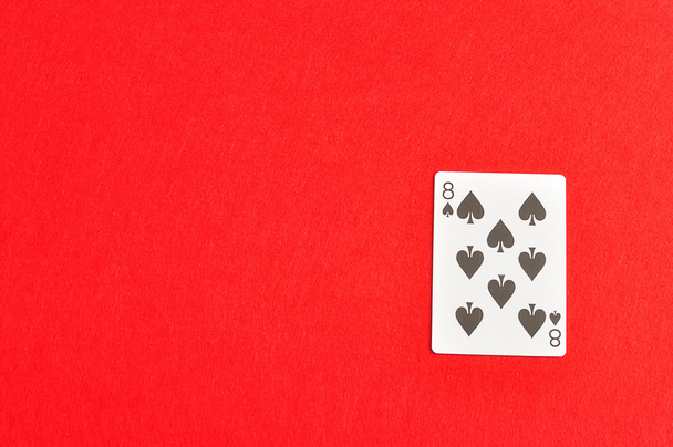 Playing card. Eight of spades - Foto, Bild