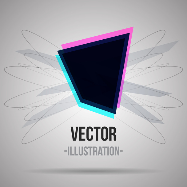 Abstract - vector logo concept illustration. Vector banner template with lines - Вектор,изображение