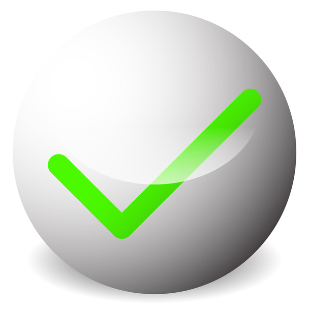 Circle with tick, check mark  icon - Vector, Image