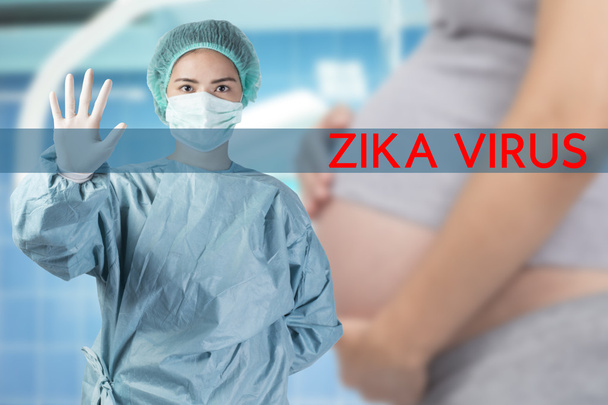 zika virus concept, medizinisches Personal in Schutzkleidung - Foto, Bild