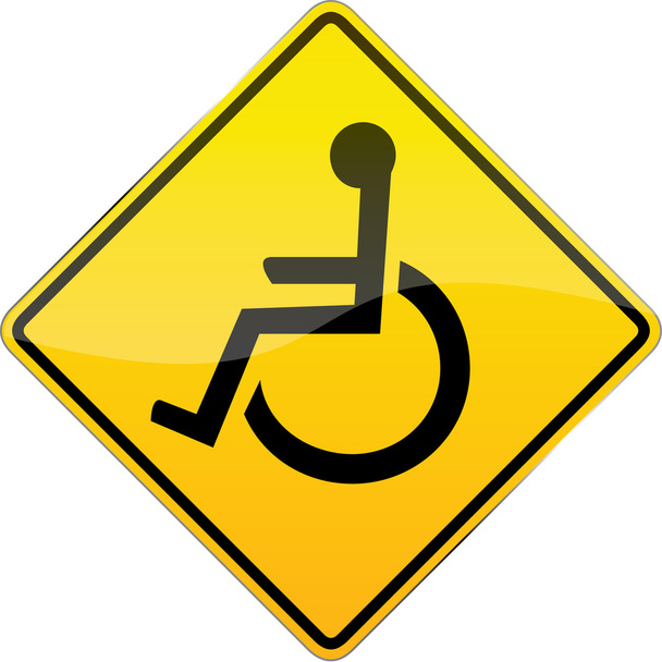 fogyatékkal élő személy jel. - Fotó, kép