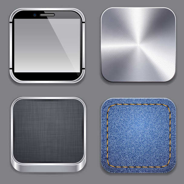 Square modern app template icons. - Vektör, Görsel