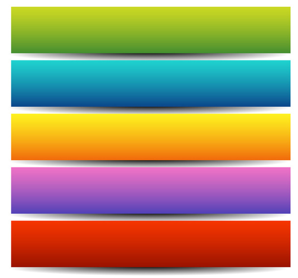 Horizontal colorful banners set   - Vector, Imagen