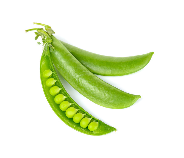 Fresh green peas isolated on white background - Photo, Image